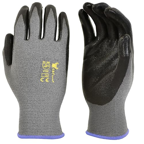 G&F Products Micro Foam Coated Gloves 12-Pack work work gloves