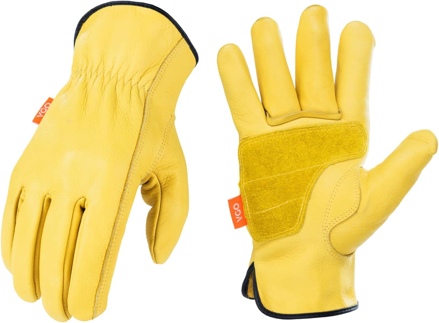VGO Cowhide Leather Work Gloves work work gloves
